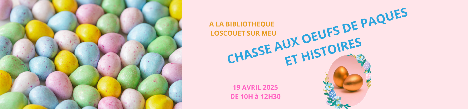 À la bibliothèque de Loscouët-sur-Meu<br />
📅 Samedi 19 avril 2025<br />
🕙 De 10h à 12h30