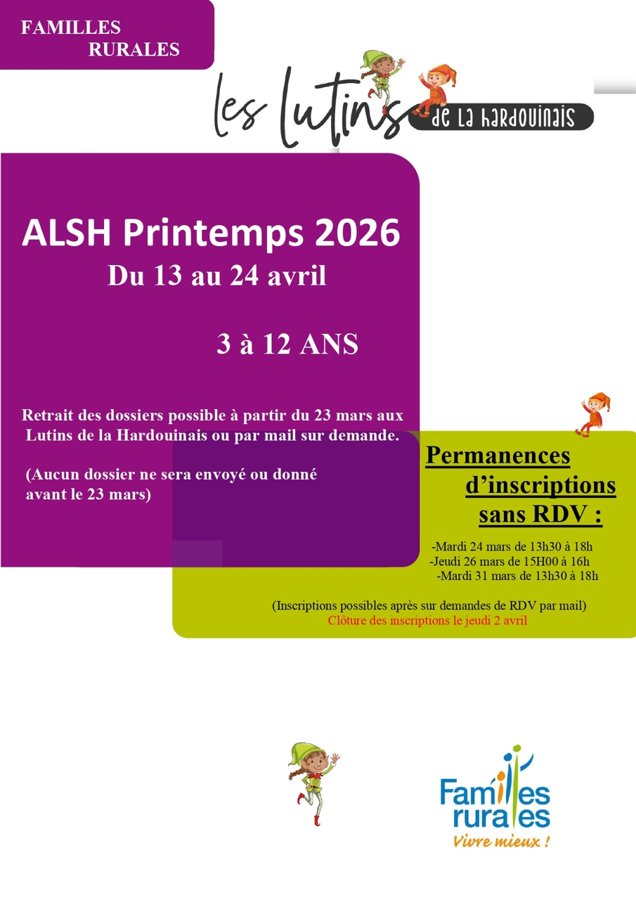 ALSH Printemps 2026 - Les lutins de la Hardouinais