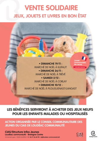 VENTE SOLIDAIRE/PROFIT AUX ENFANTS HOSPITALISES
