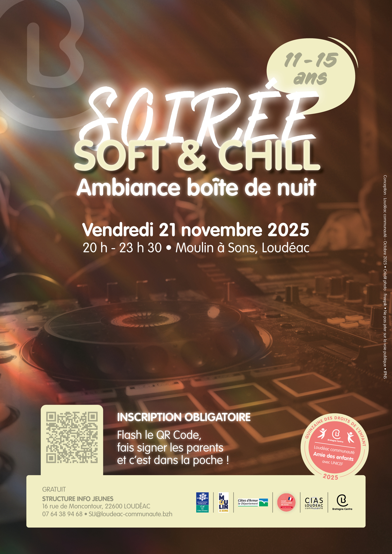 le vendredi 21 novembre à 20h au Moulin à sons à Loudéac.