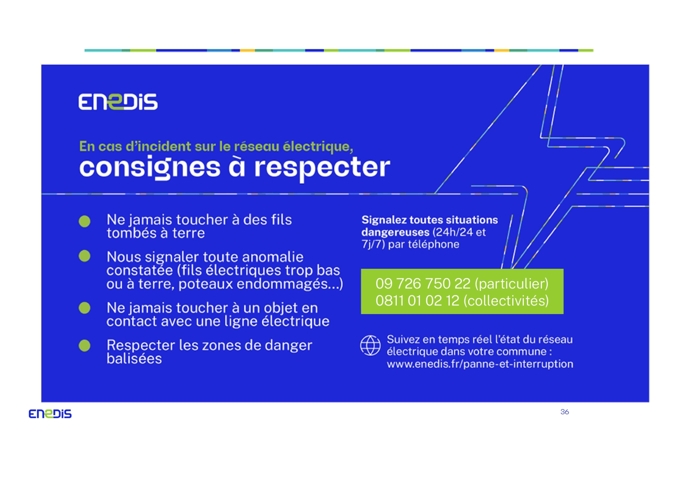 consignes et coordonnées pour situations électriques dangereuses