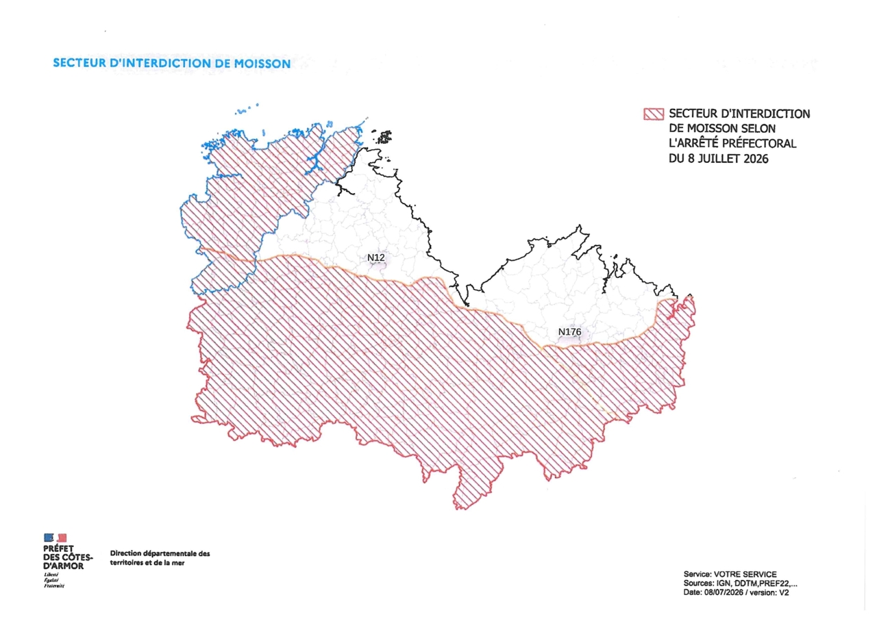 secteur d'interdiction de moisson
