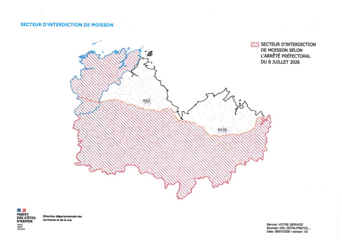 secteur d'interdiction de moisson