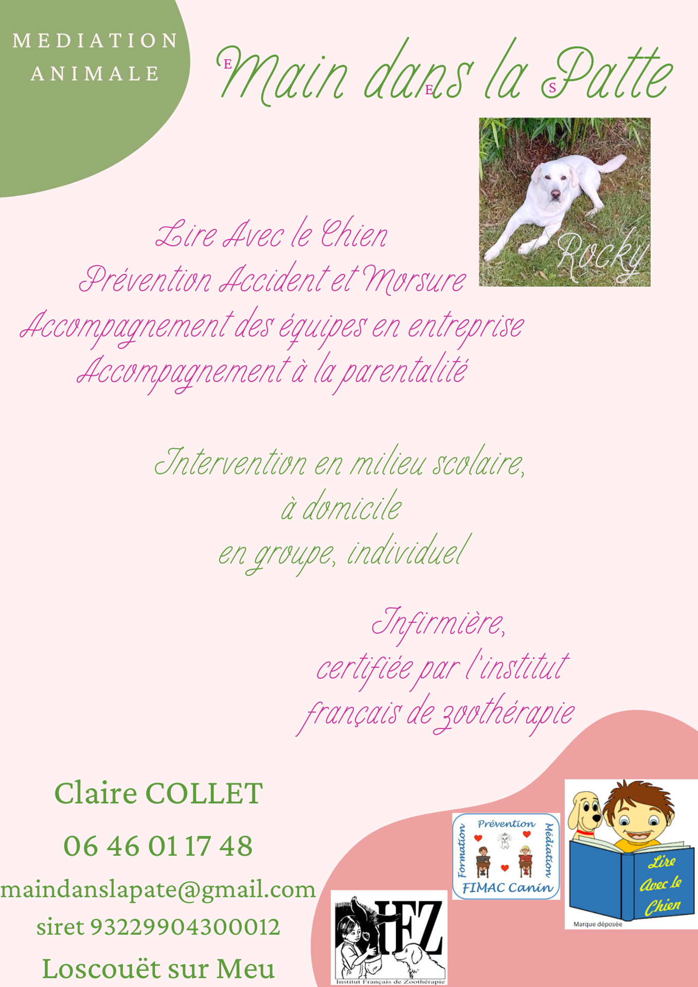 🐾 Nouveau à Loscouët-sur-Meu : Cours de Médiation Animale avec Claire Collet 🐾