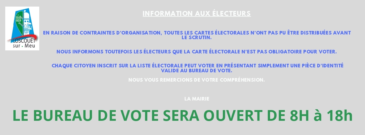 INFORMATIONS ELECTEURS