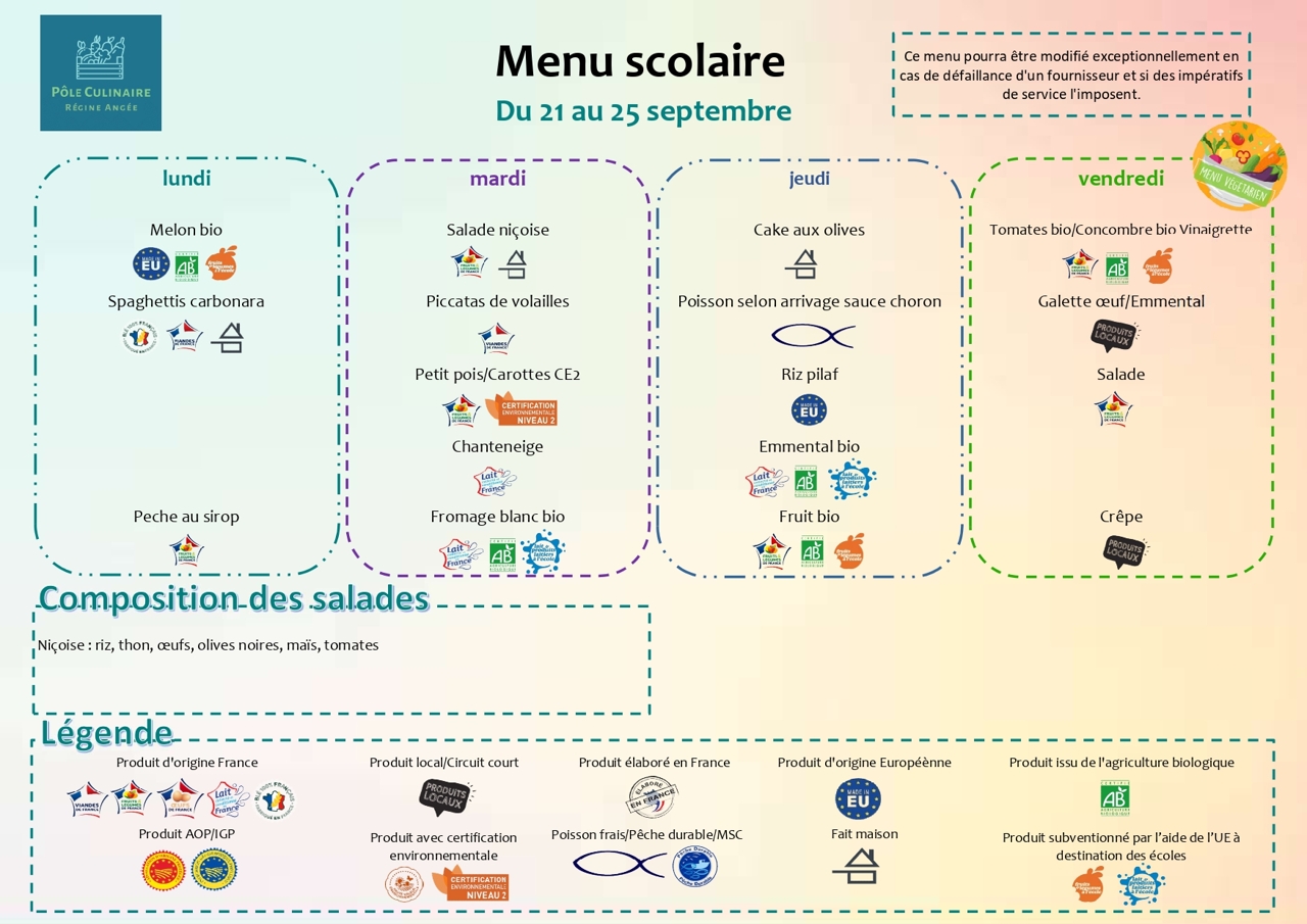 Menu site du 21 au 25 septembre 2026